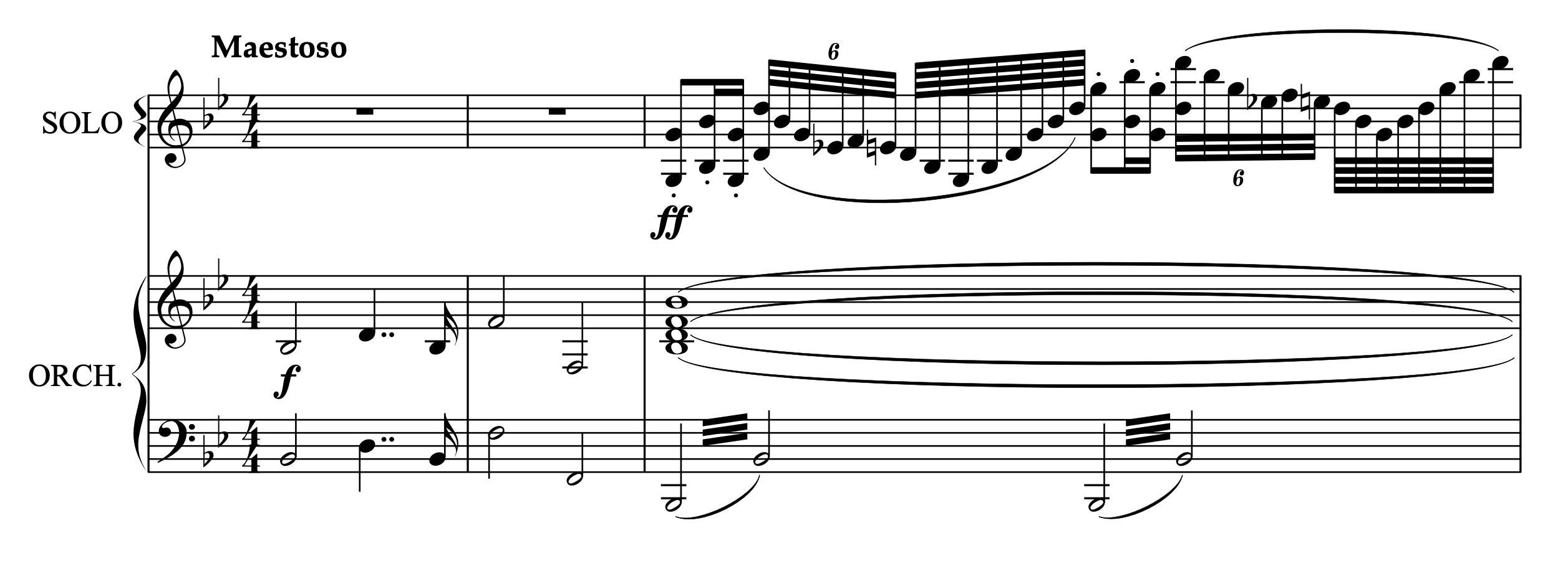 シュトラウス「パンアテネの行列 Op.74」1-3小節