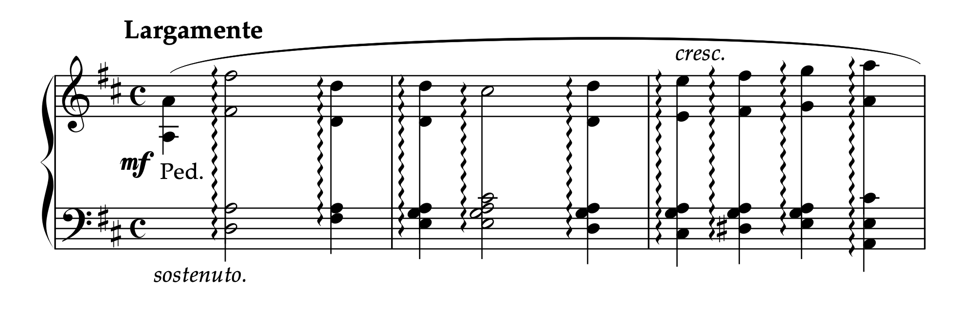 アルカン「片手ずつ、および両手のための3つの大練習曲 より 序奏、変奏とフィナーレ Op.76-2(右手のための)」1-3小節