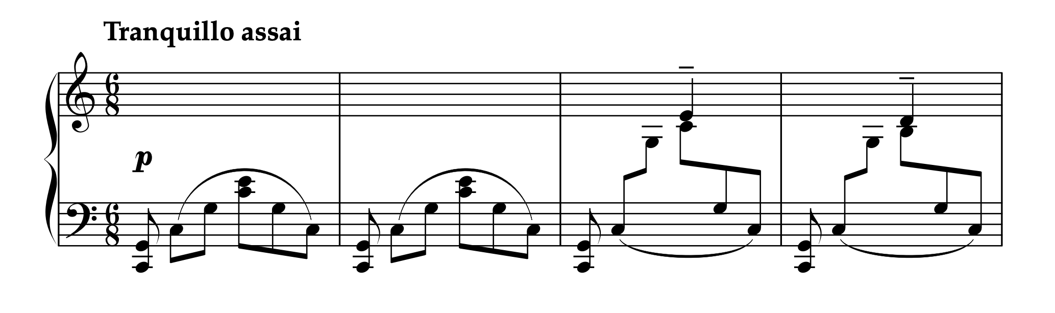 ネポムセーノ「Nocturne No.1 in C major」1-4小節