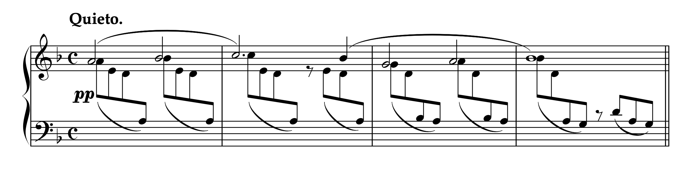 フェルスター「ノットゥルノ」1-4小節