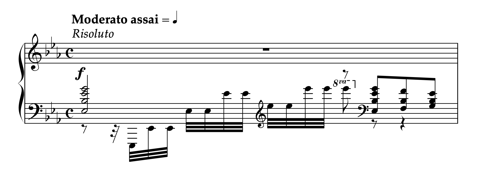 アントン・ルビンシテイン「6つの練習曲 Op.23 より 第4曲」1小節目