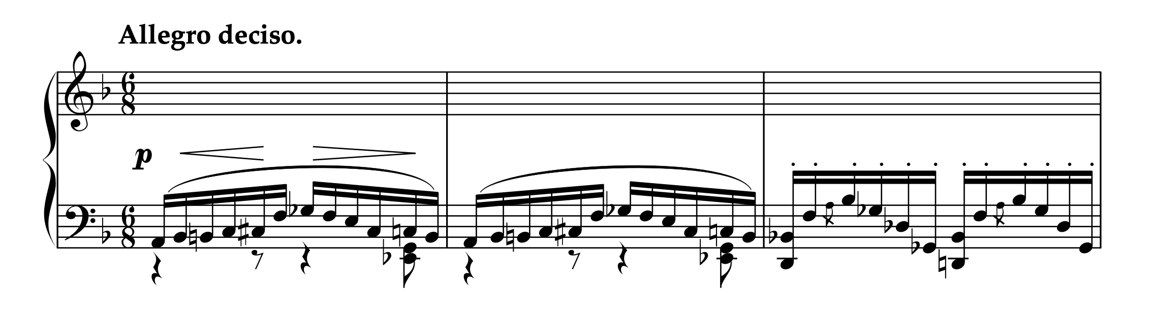 フェルステル「幻想曲 Op.142-2」1-3小節